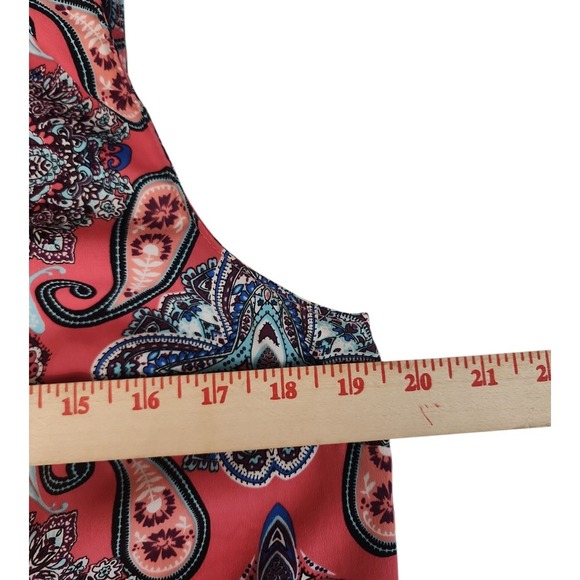 Verse Blouse Sleeveless Boho Multicolor Split Back Keyhole M Womens Casual - Picture 7 of 10